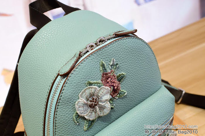 COACH蔻馳 原單全皮 c家28953 最新刺繡花朵 mini雙肩背包  Chz1284